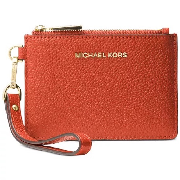 Michael Kors Jet Set Small Coin Purse/Wallet, Orange 🧡